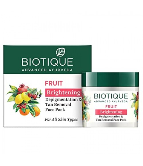 Biotique Fruit Brightening Depigmentation & Tan Removal Face Pack For All Skin Types, 75gm